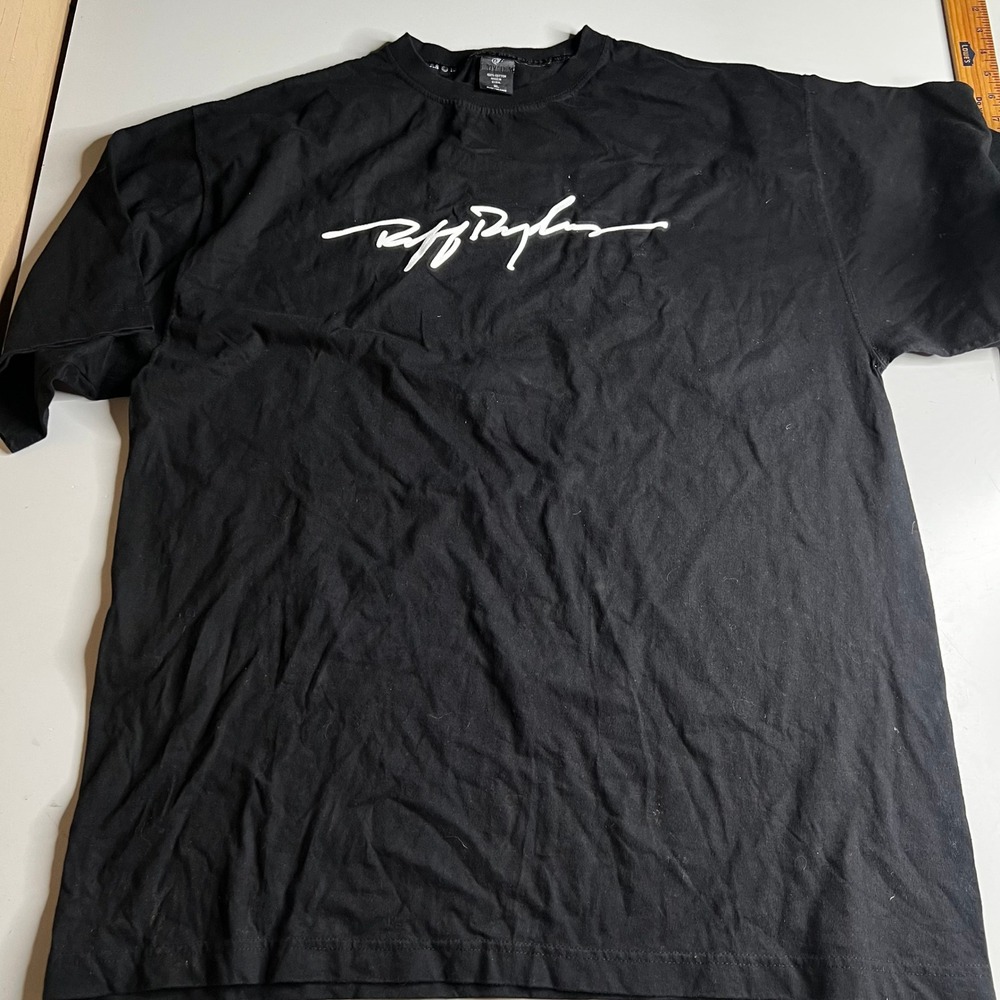 Ruff Ryders Dirty Denim T Shirt Mens XL Black Graphic Motocross Hip Hop 88